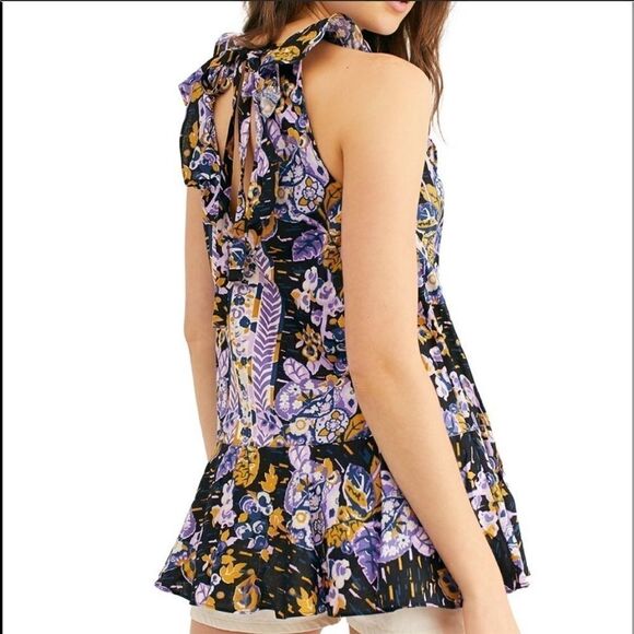 Free People Summer in Tulum Dark Combo Tunic S - Picture 2 of 7